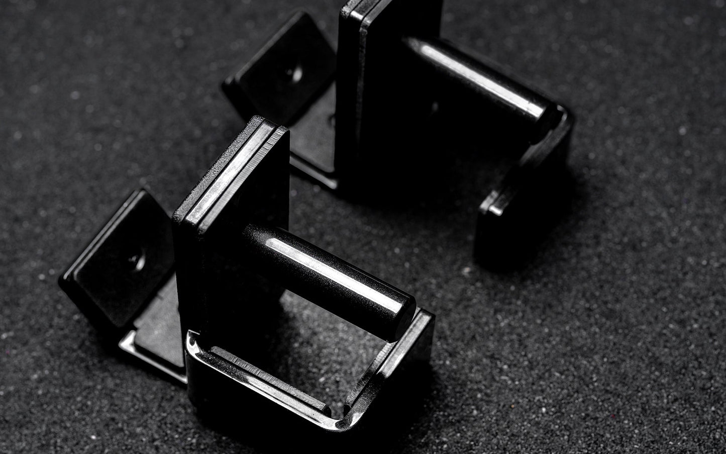 Standard J-Cups 2.0 - Protective, Secure, Precise, Laser-cut, Heavy-duty, Metallic Black Powder Coat Finish